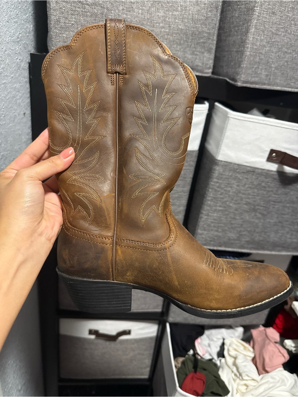 Women's Brown Western Cowboy Boots - Classic Leather Style